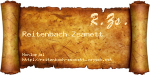 Reitenbach Zsanett névjegykártya